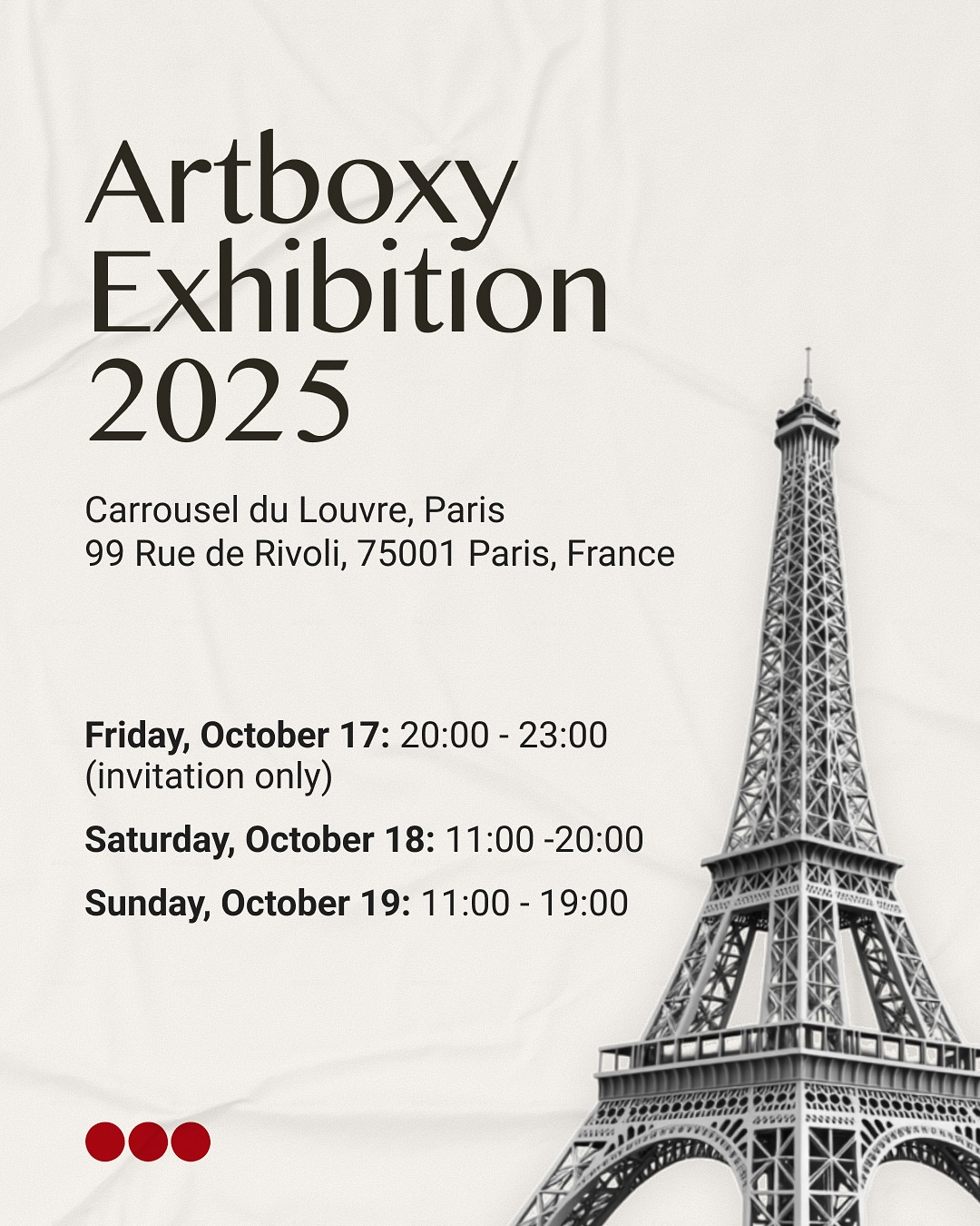 Artboxy Carrousel du Louvre Paris - France - Anno 2025